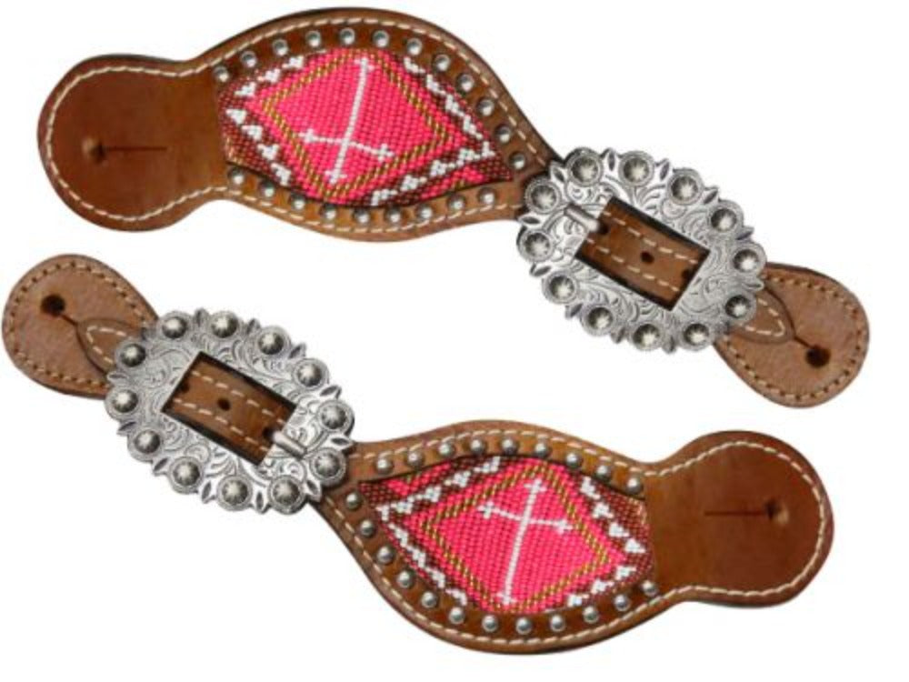 Women's Beaded Cross Spur Straps