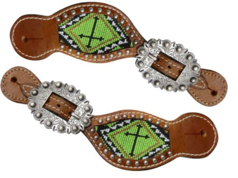 Women's Beaded Cross Spur Straps