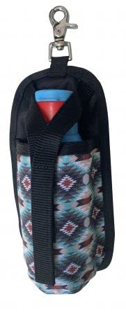 Showman AZTEC PRINT NYLON BOTTLE HOLDER w/ Scissor snap Horse saddle