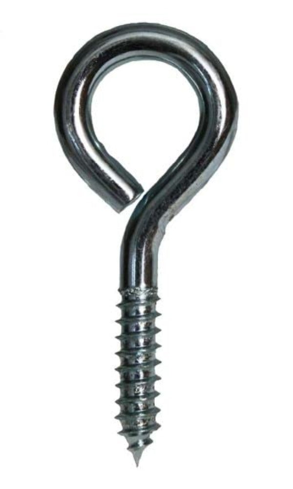 Nickel Screw Eye 1" Wide 2 1/4" Long