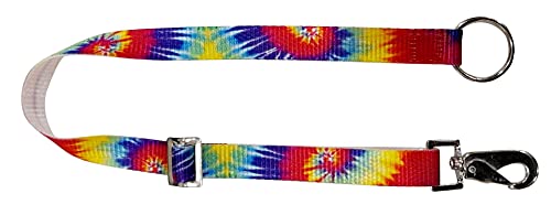Tie Dye Print Nylon Adjustable Bucket Hanger w/ Snap and ring