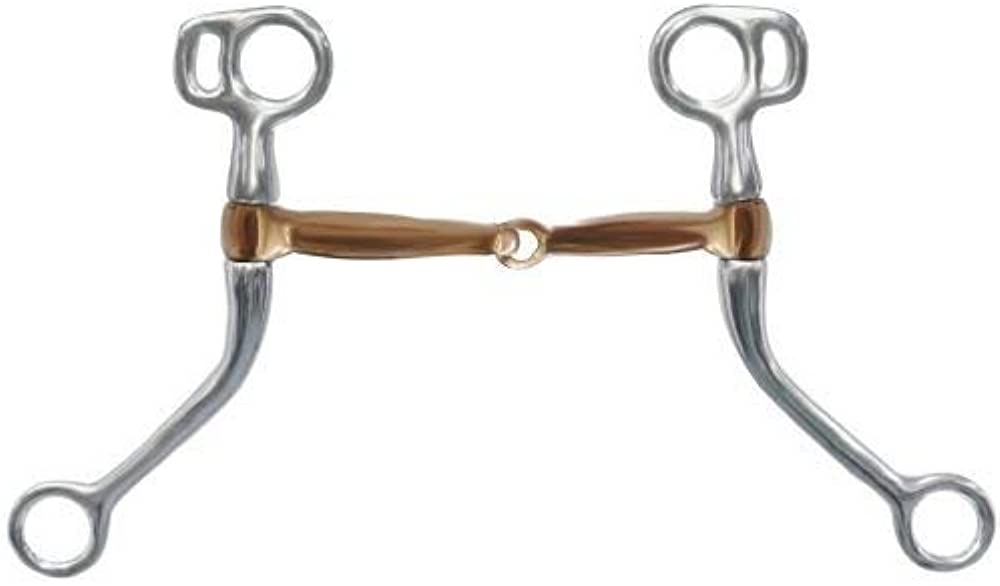 5" Showman Chrome Plated Tom Thumb Bit with Copper Mouth & 7 1/4" Shanks