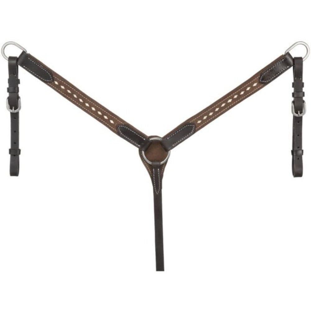 King Series Pony Suede Buckstitch Breast Collar