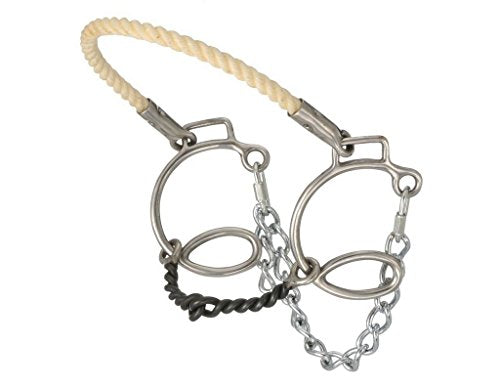 Kelly Silver Star SWEET IRON w/ 5" TWISTED Snaffle Combo Hack C Bit Hackamore