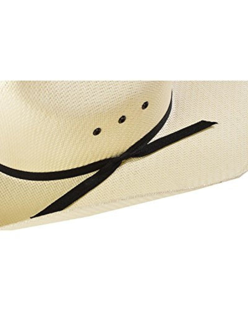 Youth kids size TWISTER NATURAL STRAW COWBOY HAT w/ Black hatband