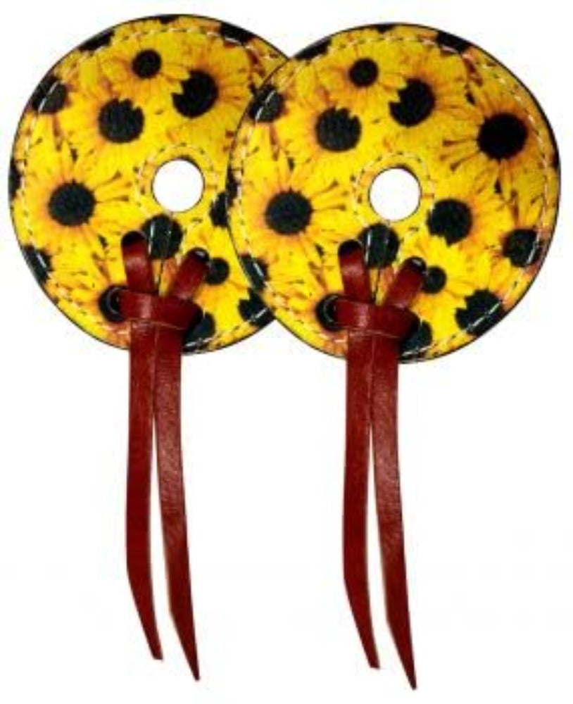 Sunflower Design Leather Bit Guards