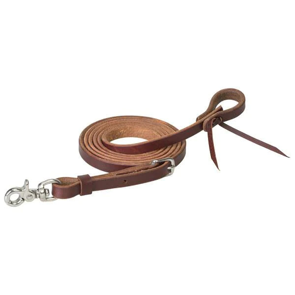 OILED CANYON ROSE HEAVY HARNESS ROPER REINS, 5/8" X 8