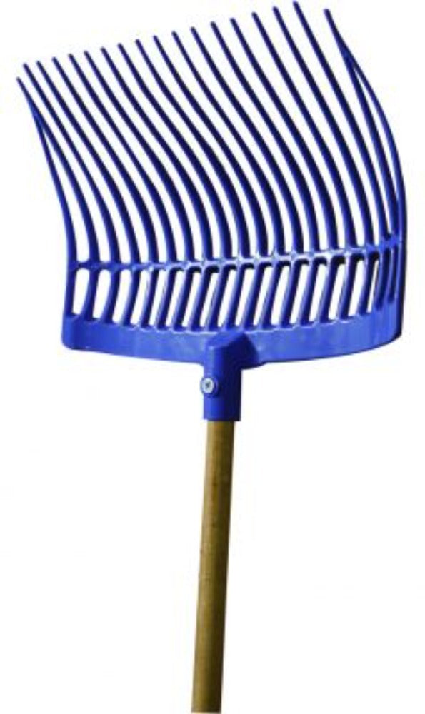 Showman 18 Tine Plastic Stall Fork w/ Rounded basket