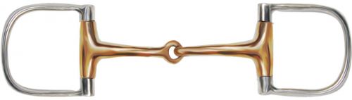 5" Showman SS D Dee ring Bit Copper Mouth Snaffle