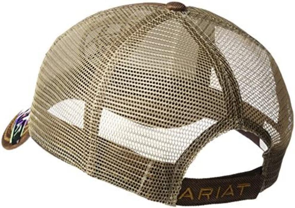 Men's Ariat Brown Oilskin Mesh Hat