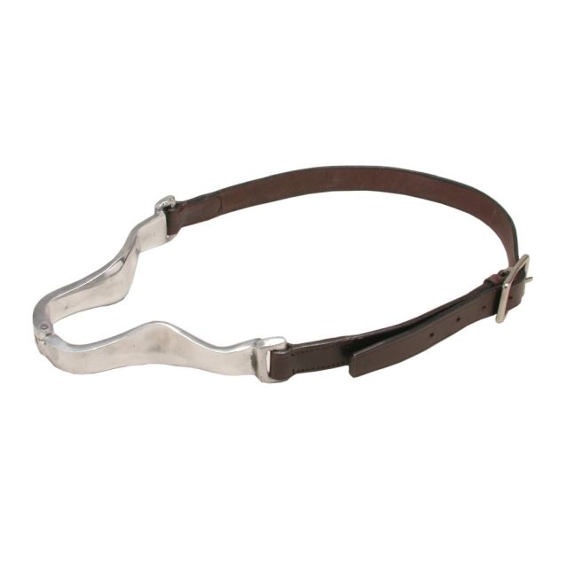 TOUGH-1 LEATHER CRIBBING COLLAR w/ Aluminum hinge