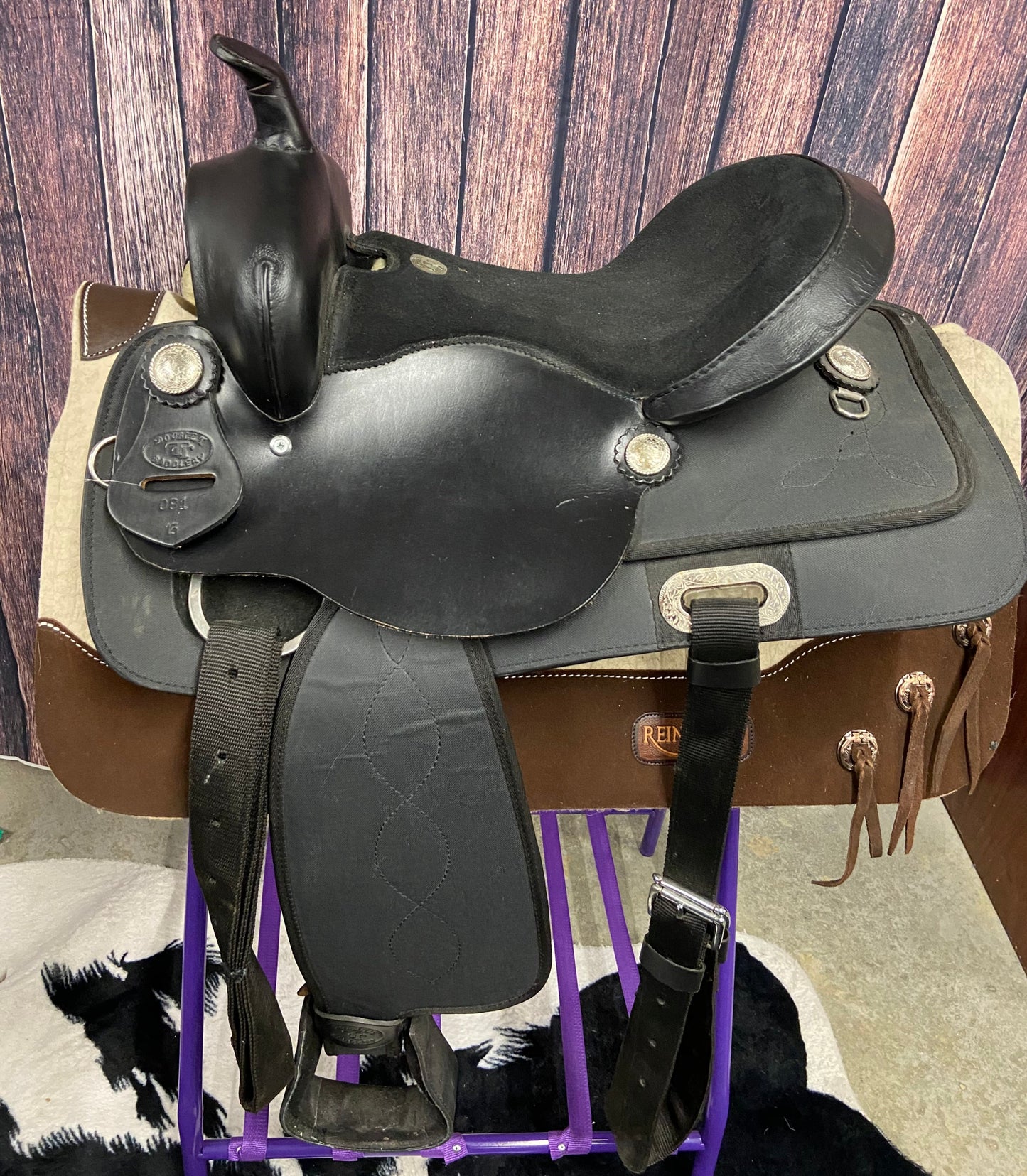 Black Cordura Synthetic Trail Saddle, Size choice