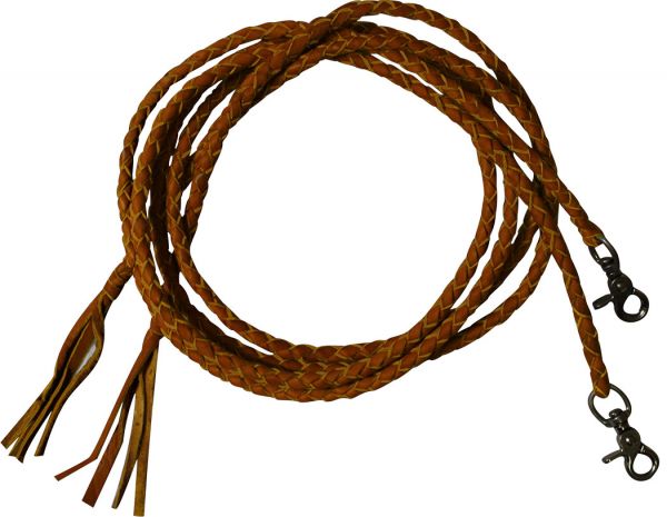Braided Split Leather Roping Reins