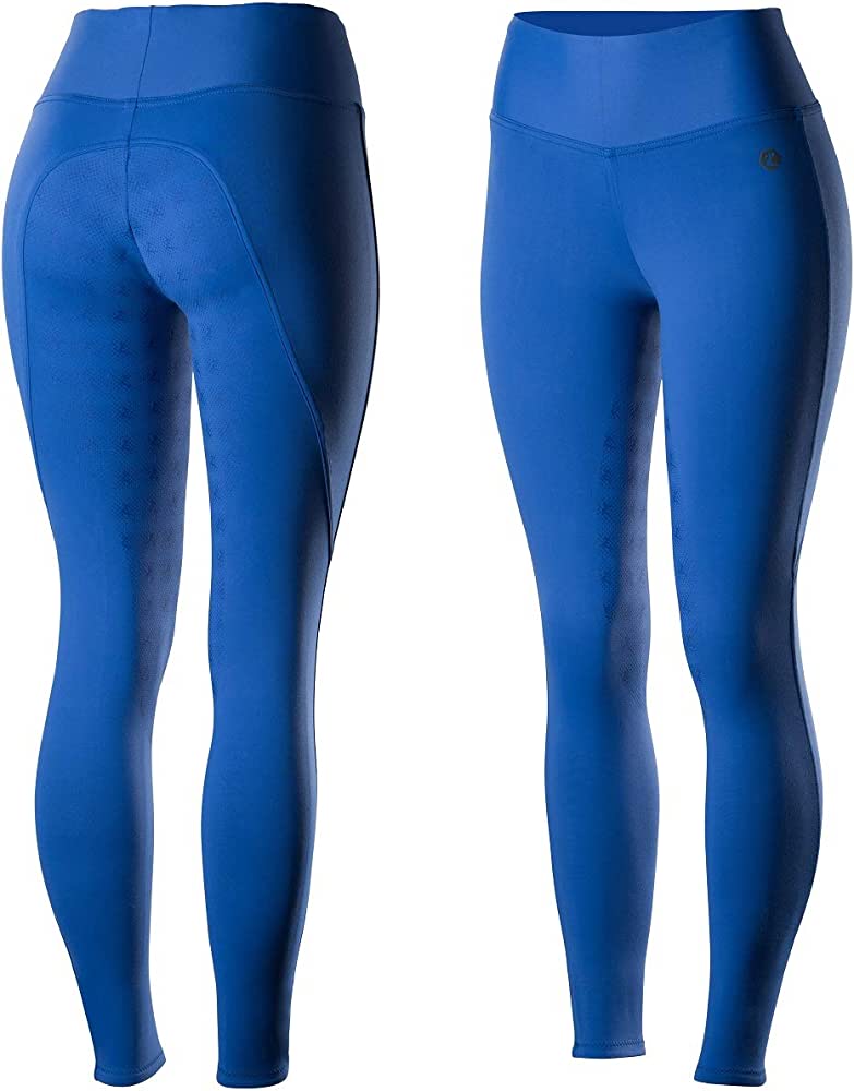 Women's Horze Blue 'Juliet' Full Seat Tights