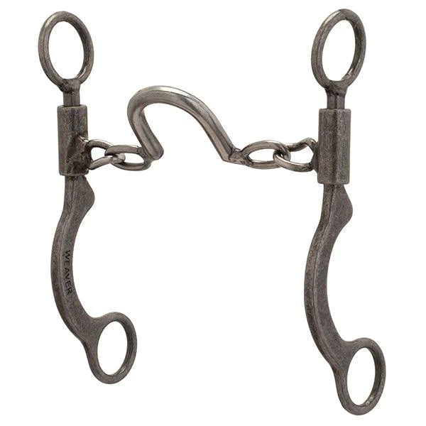 PRO SERIES SHORT 6-1/2" CHEEK HORSE BIT, BUFFED BLACK