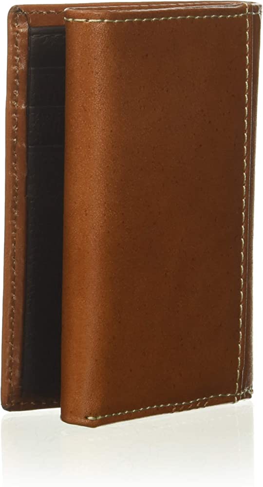 Nocona Basket Stamp Circle Concho Buckstitch Tri-fold Wallet