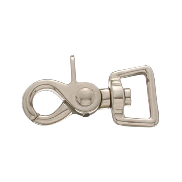 1" Nickel Plated Swivel Scissor Trigger Snap