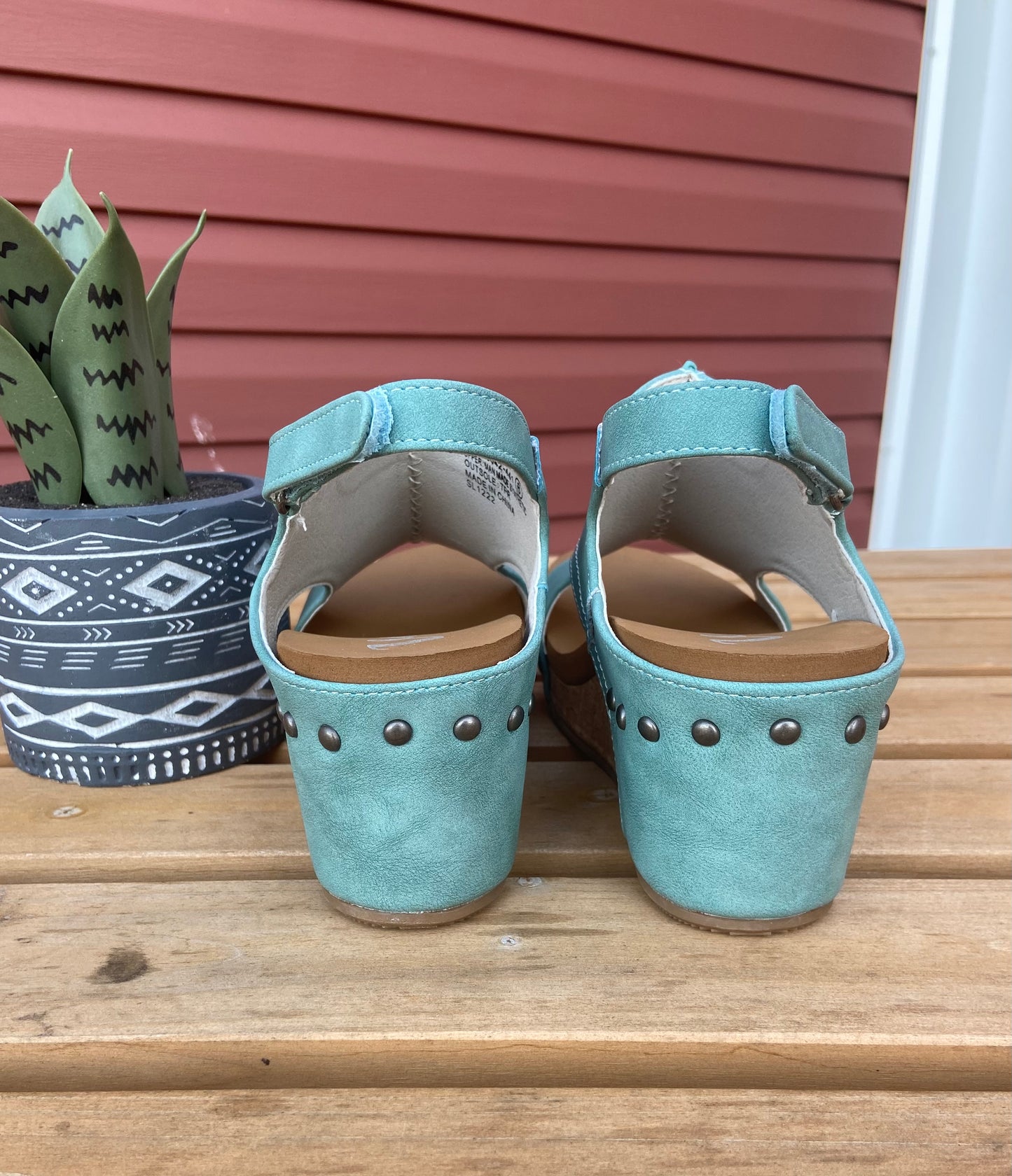 Very G 'Liberty' Turquoise Wedge Sandal