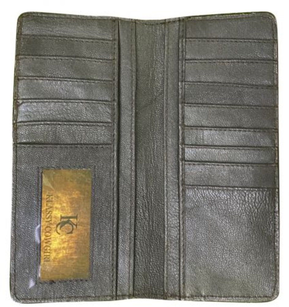 Brown HAIR-ON COWHIDE RODEO STYLE WALLET