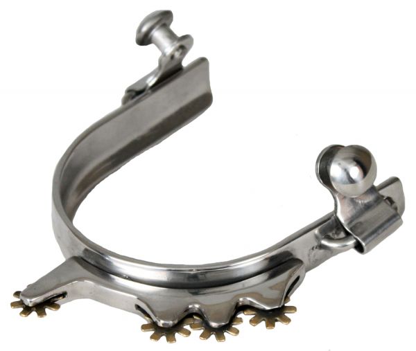 Showman Stainless steel Humane Rowel Bumper Spurs