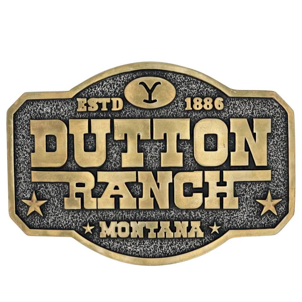 Montana Silversmiths Yellowstone 'DUTTON RANCH MONTANA' BELT BUCKLE TV show