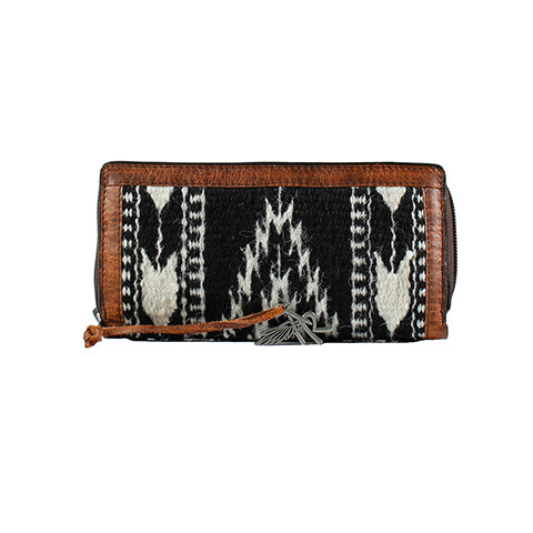 Angel Ranch Black & White Aztec Rug Wallet