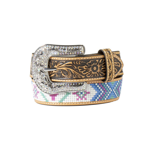 Youth girl's Angel Ranch Beaded Aztec & Cactus Belt