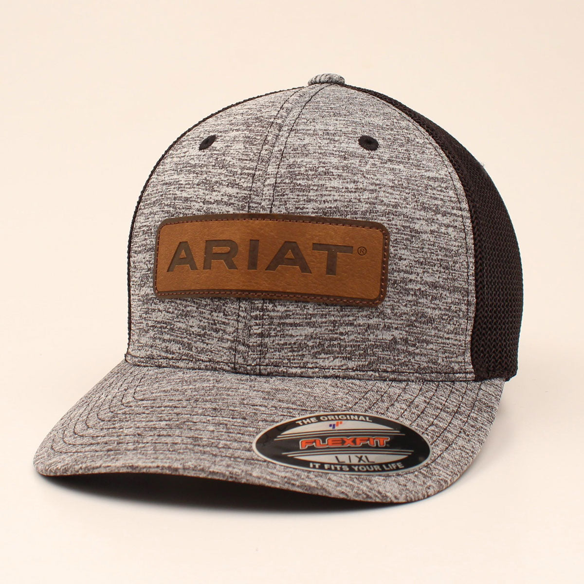 Men's Ariat Leather Patch Logo Ball Cap - S/M