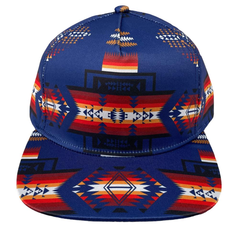 Nativo Blue Aztec Print Hat w/ Snapback