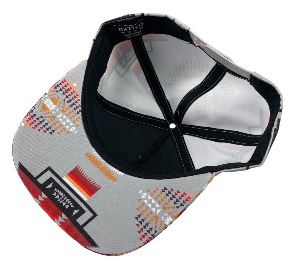 Nativo Gray Aztec Design Hat w/ Snapback