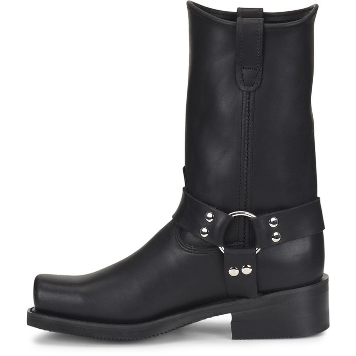 Men's Double H Black Square Toe Harness Boots