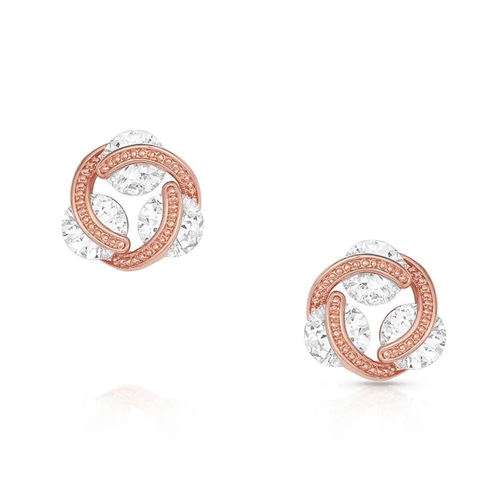 Montana Silversmiths silver finish HOLDING ON TO A ROSE DAWN EARRINGS