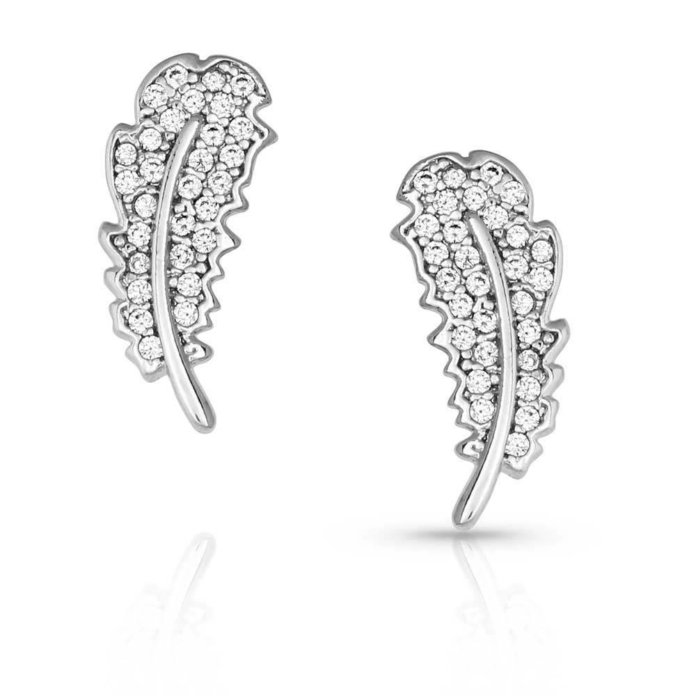 Montana Silversmiths Small Smitten Feather Earrings