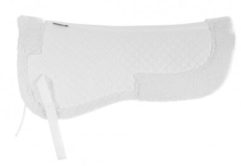 Horze Quilted Fur Edge Half Pad - Black or White