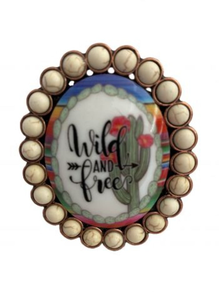 'Wild And Free' Cactus Pop-Up Phone Grip Stand