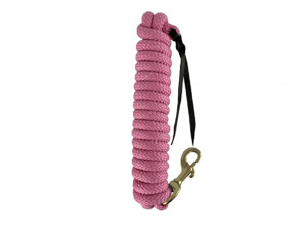14' Leather End Nylon Pro Braid Training Lead Rope