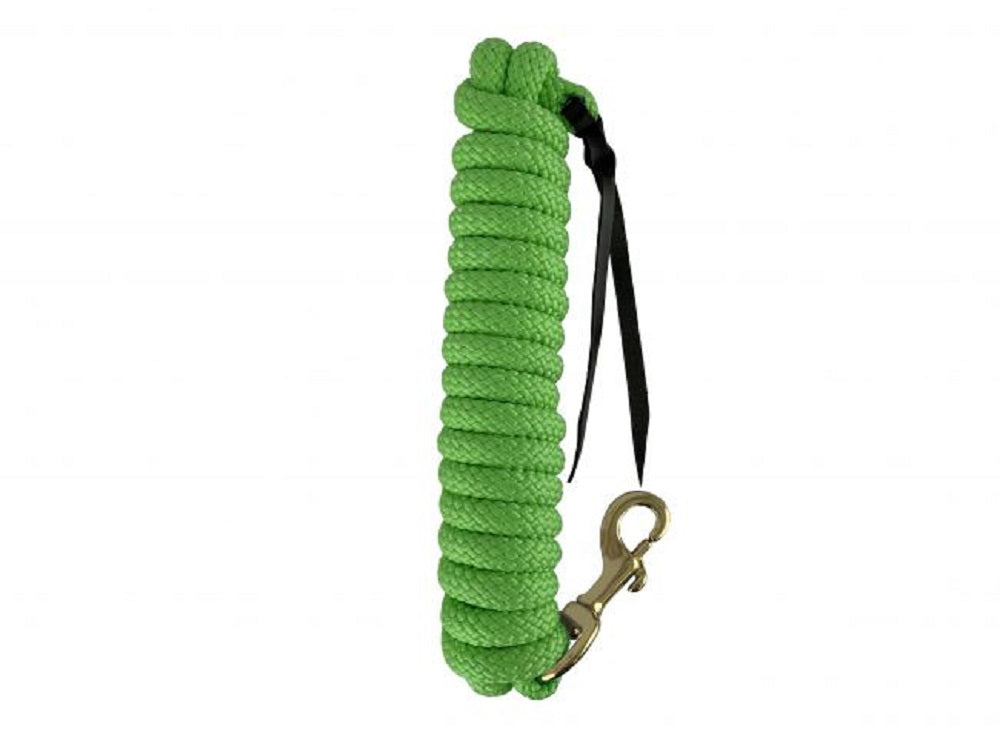 14' Leather End Nylon Pro Braid Training Lead Rope