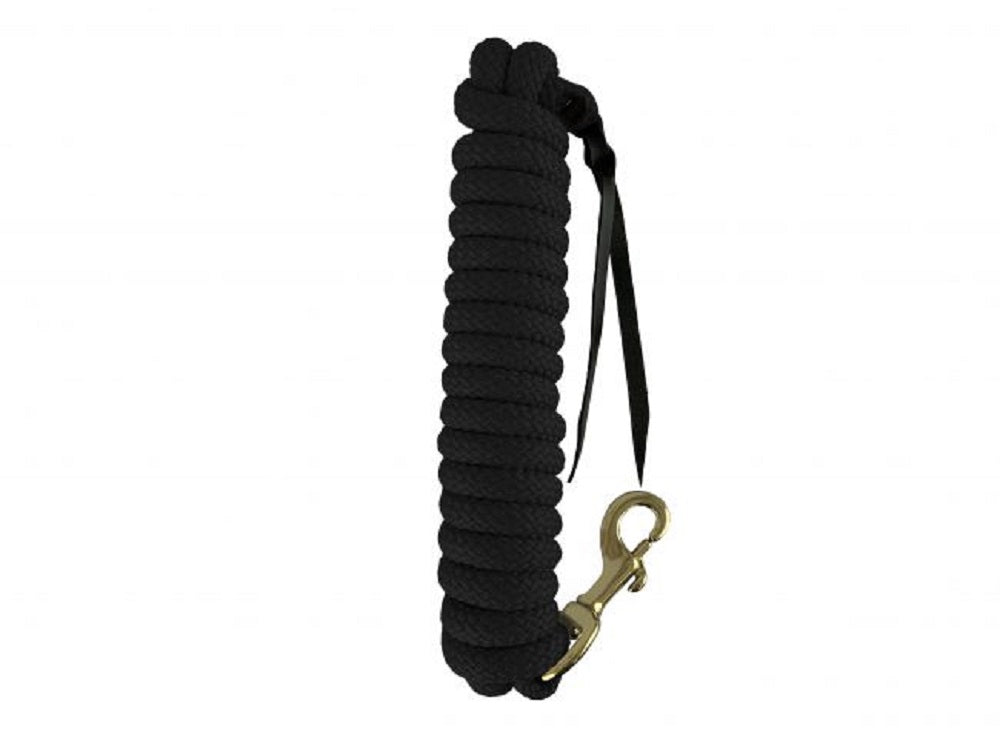 14' Leather End Nylon Pro Braid Training Lead Rope