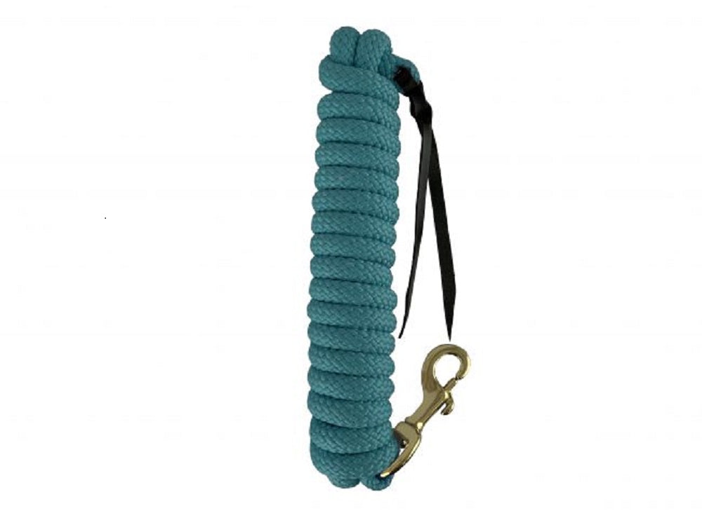 14' Leather End Nylon Pro Braid Training Lead Rope