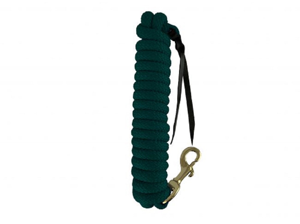 14' Leather End Nylon Pro Braid Training Lead Rope