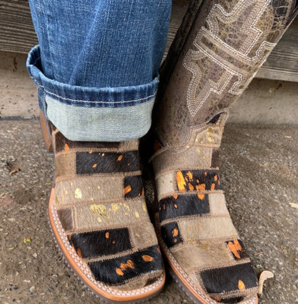 Tin Haul Women's 'FURRLICIOUS' COWBOY BOOTS w/ Farm Ranch sole