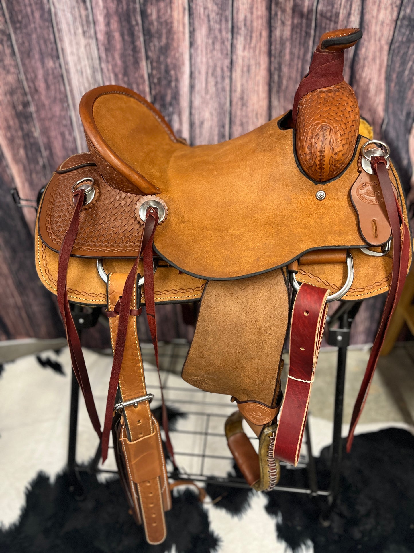 HR Custom Kids Roping Association Saddle