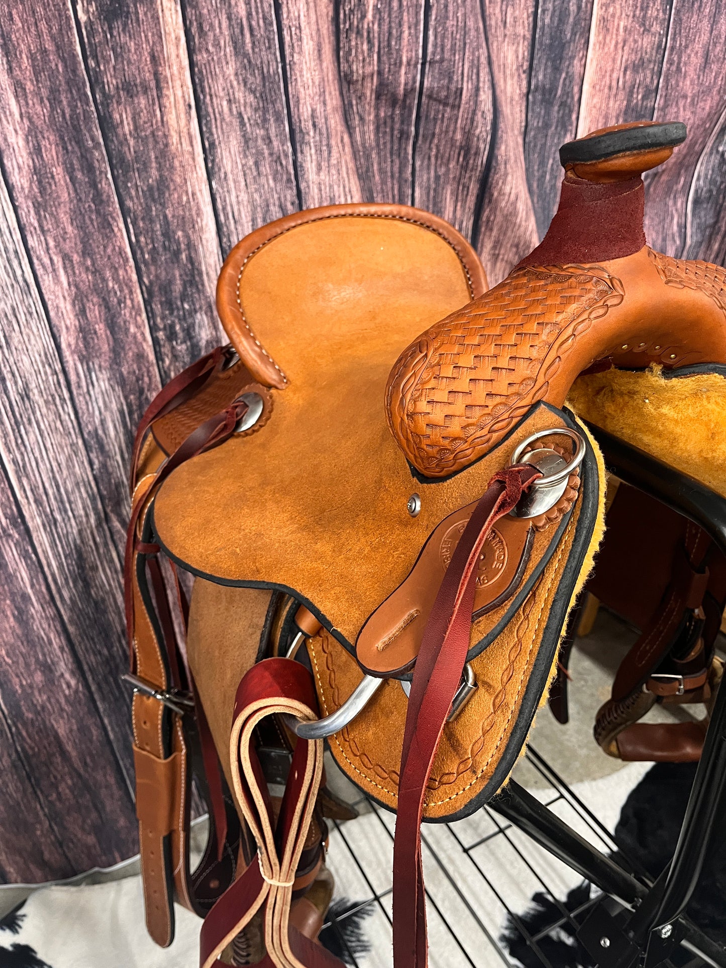 HR Custom Kids Roping Association Saddle