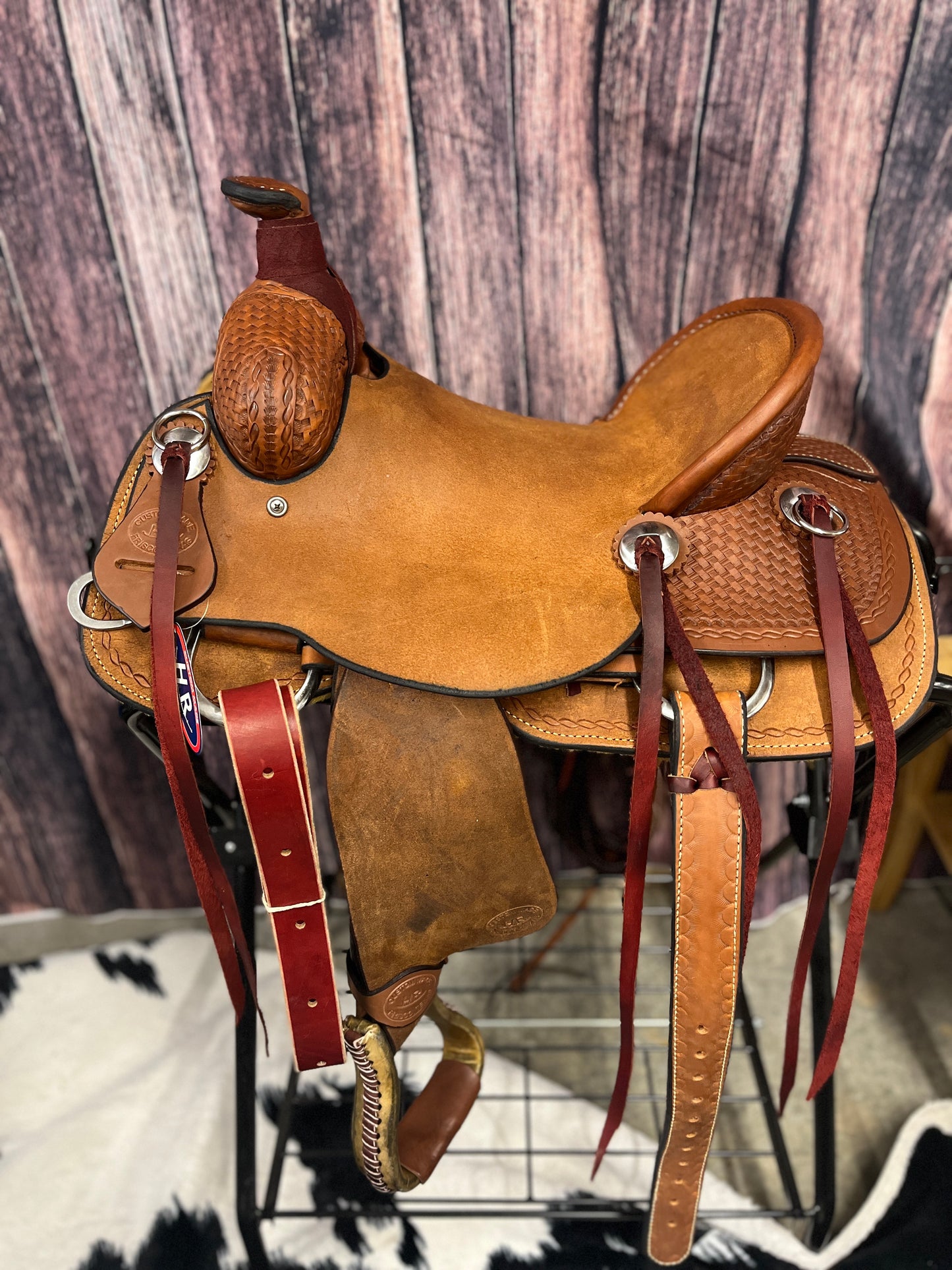 HR Custom Kids Roping Association Saddle