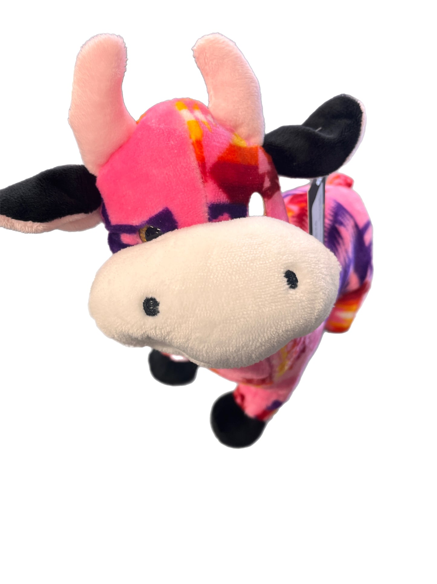Plush Stuffed Standing Cow w/ Aztec design