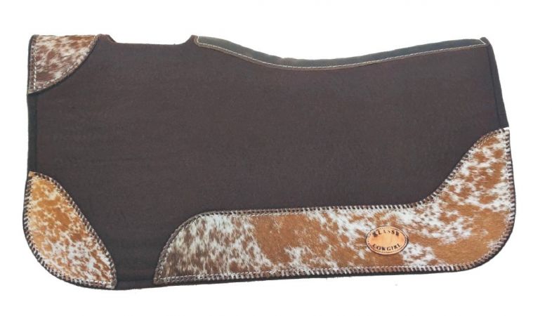 Klassy Cowgirl Cowhide Barrel Style Saddle Pad