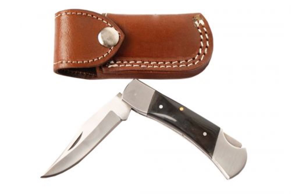 Wild Turkey Handmade Folder Knife w / Horn handle & Case