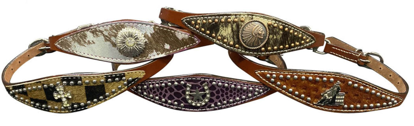 Showman Leather Embossed or Hair-On Wither Strap