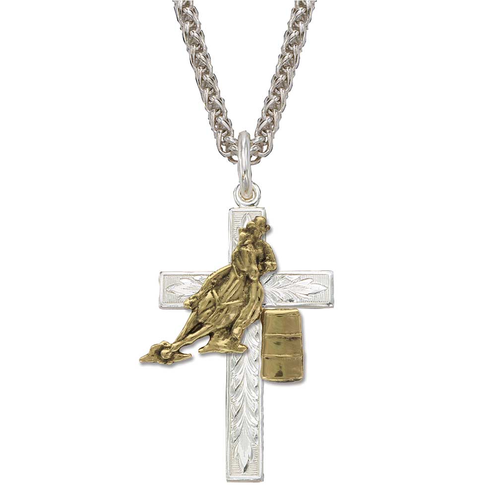 Montana Silversmiths Women's Barrel Racer Cross Necklace