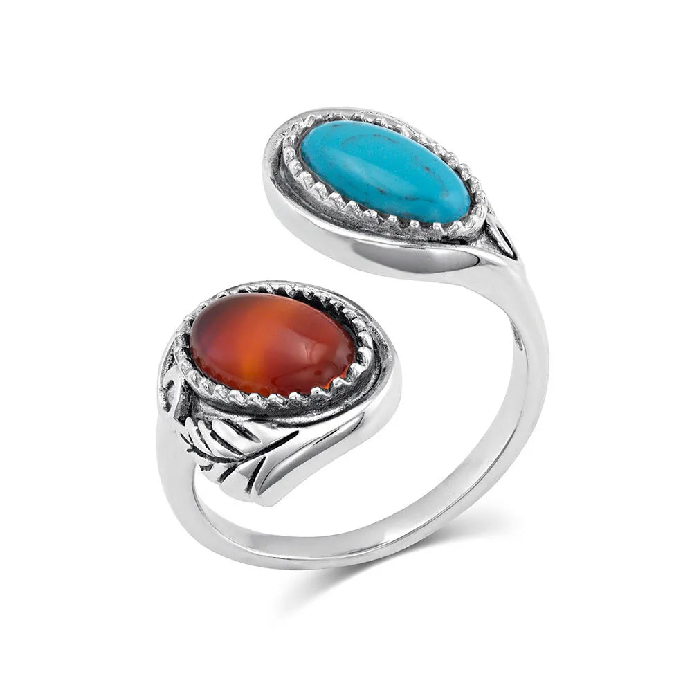 Montana Silversmiths Sterling Silver EARTH AND SKY RING